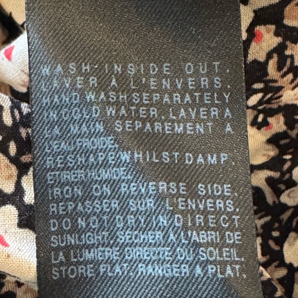 Allsaints x Spitalfields Ditzy Ezra Black Multi Floral Parachute Dress Size 8 - Picture 14 of 16